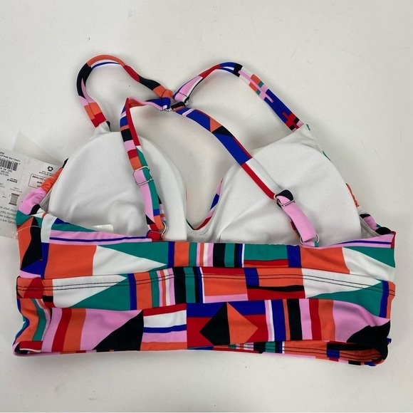 Eco Beach Multi Color Padded bikini top swimsuit - Picture 2 of 5